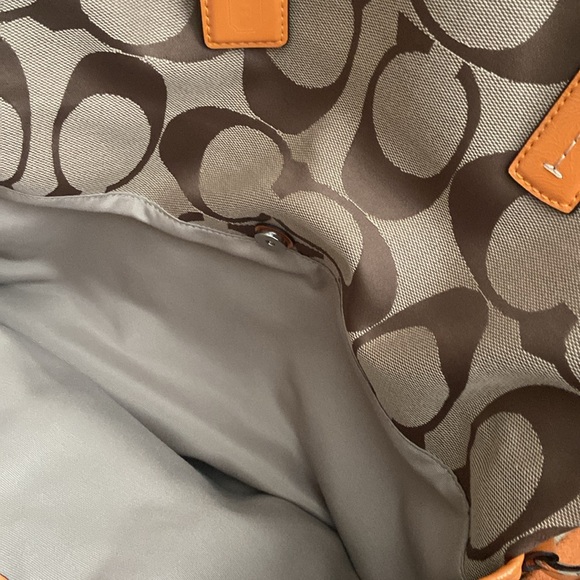 Coach Brown and Orange Women's Bag - Picture 8 of 13